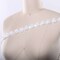 1 Yard 3D White Flower Ribbon Trim Firm Satin Narrow Floral Accent